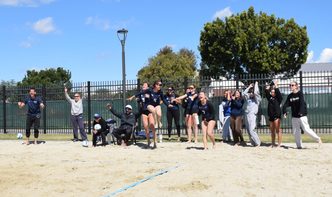 Beach volleyball team shuts out Hawks and Bobcats