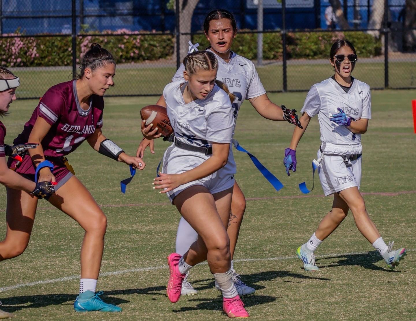 Flag football team routs Redlands for sixth win of year