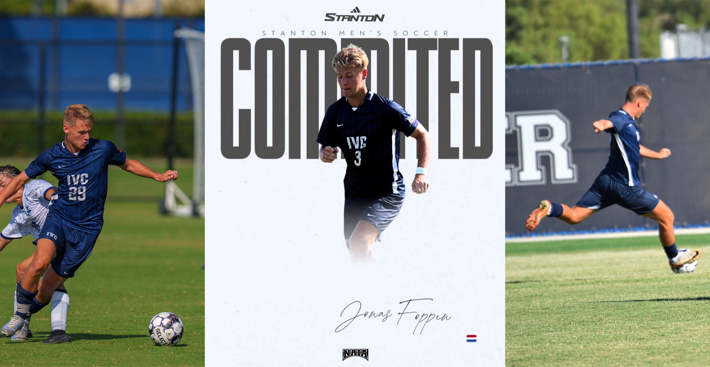 Former men's soccer player Jonas Foppen is on to Stanton