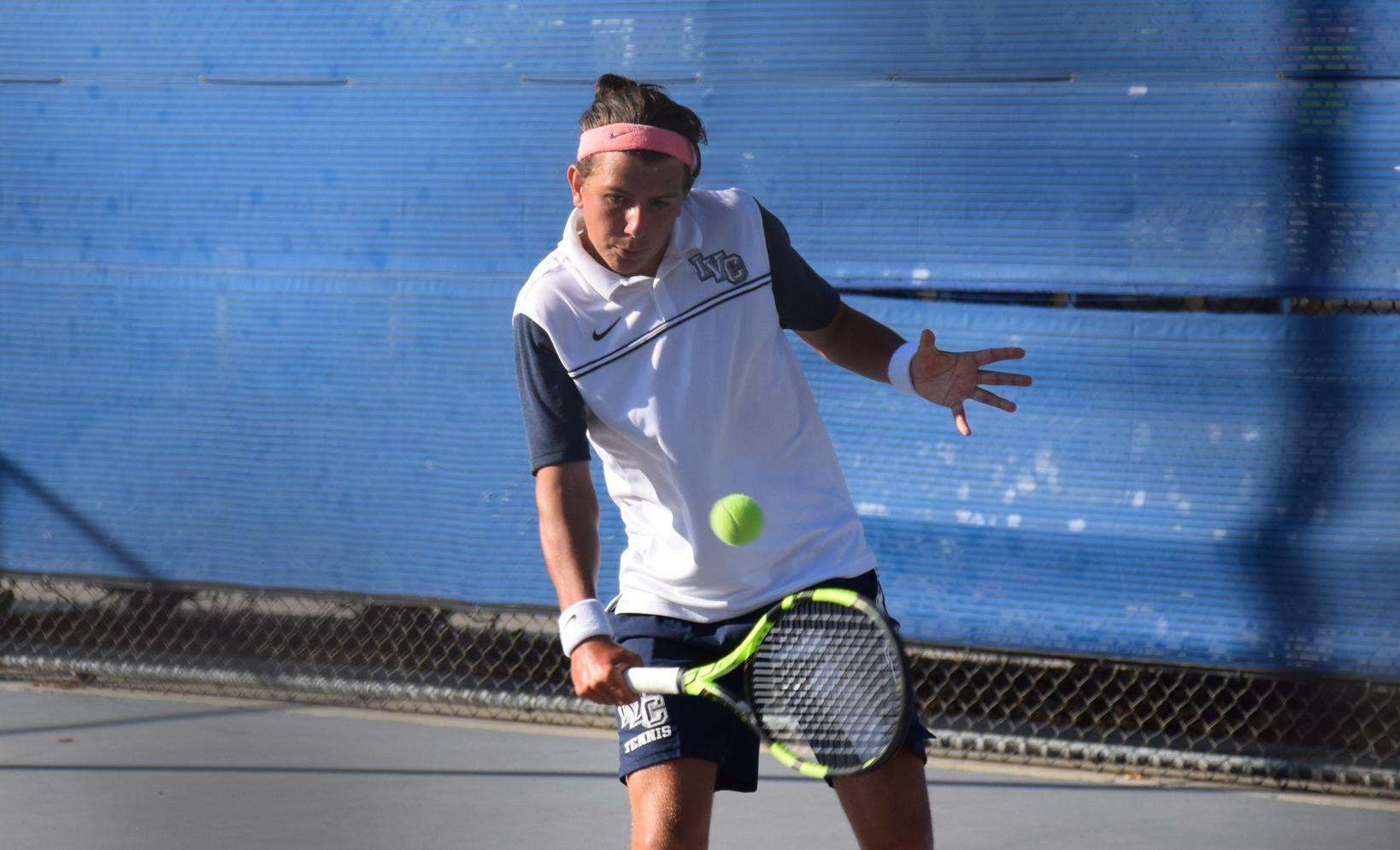 Men's tennis team rolls to 8-1 victory at Saddleback