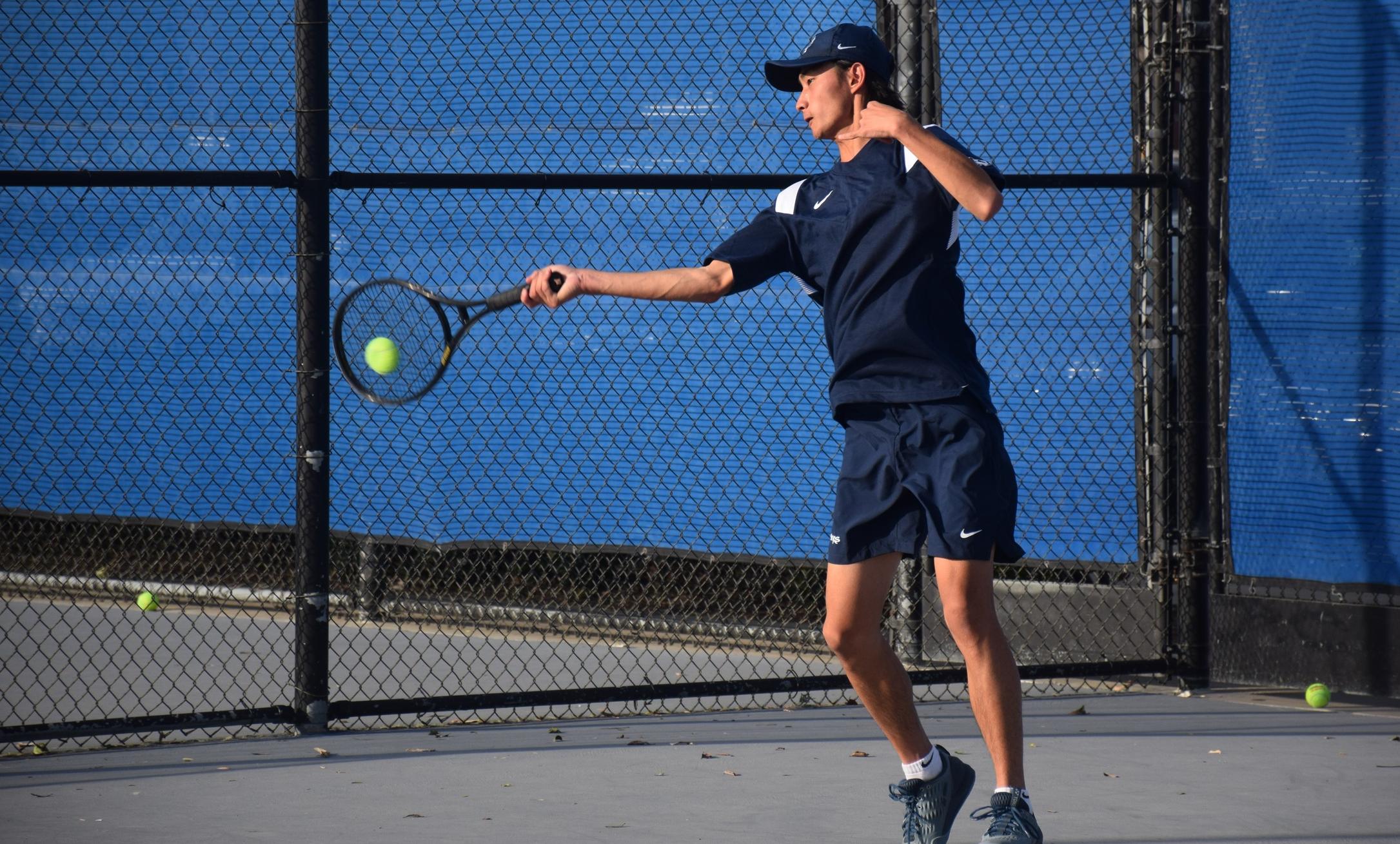 Men's tennis team stays unbeaten with key win at Orange Coast