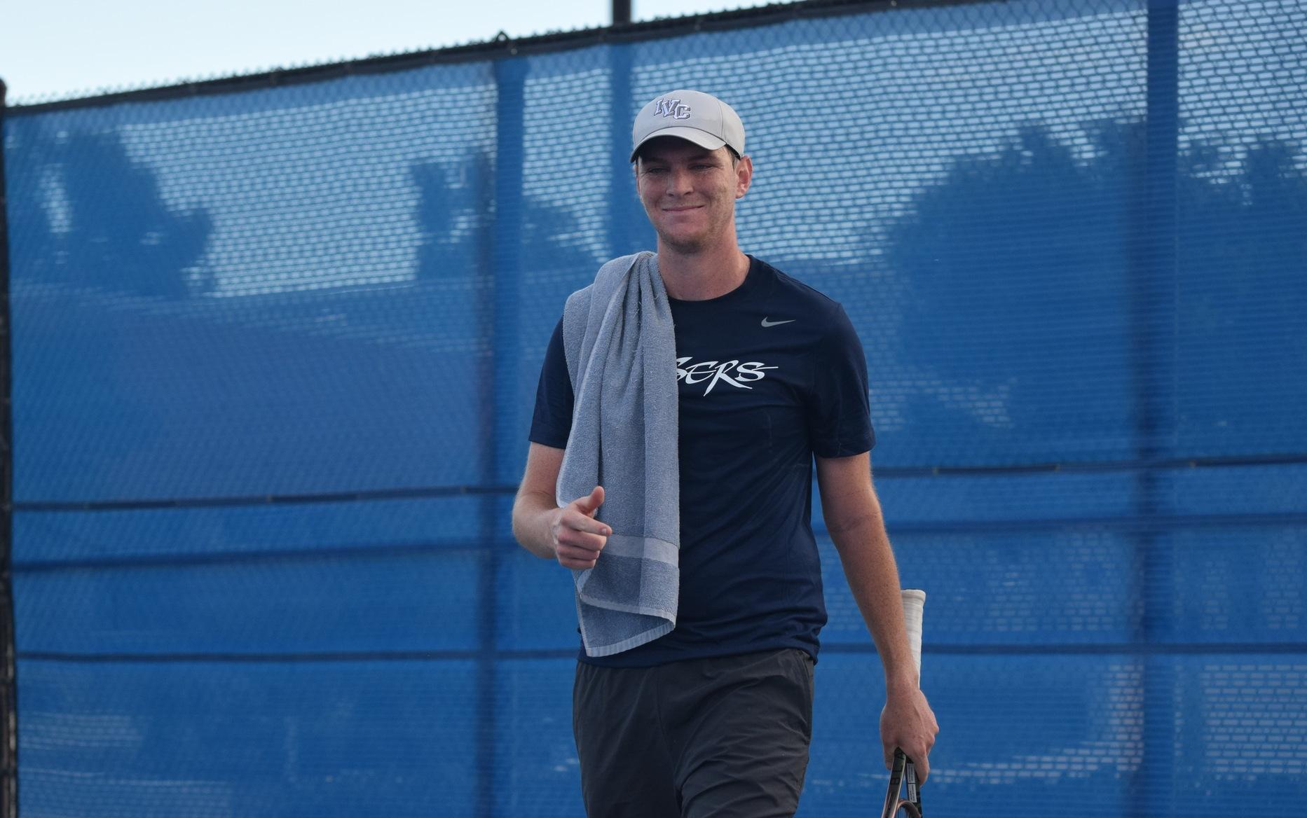 Men's tennis team captures first OEC match at Orange Coast