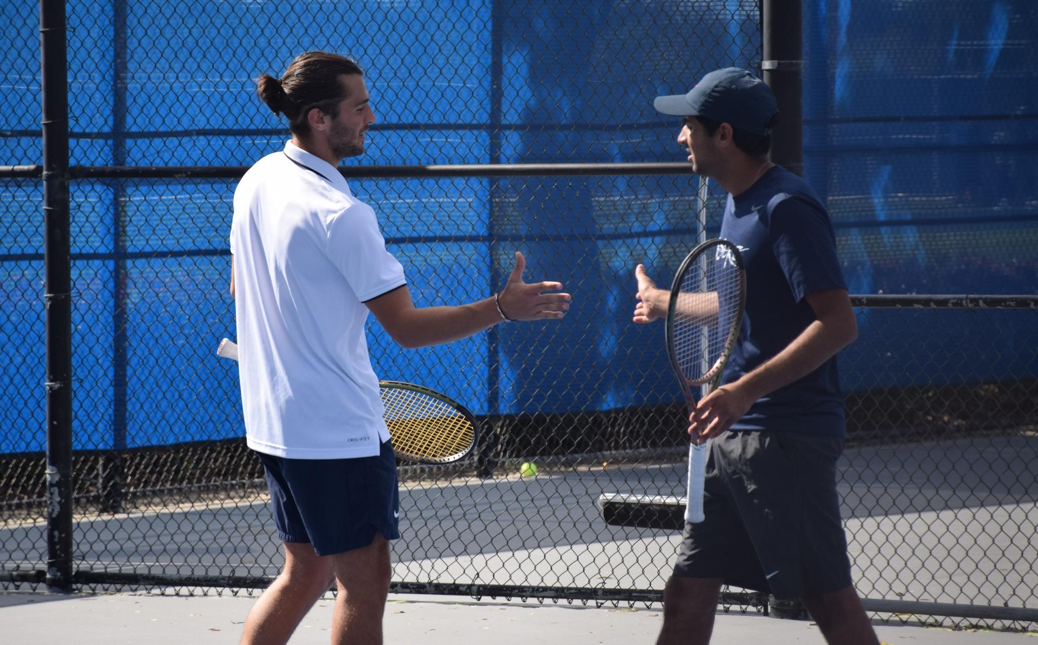 Men's tennis team makes it three 9-0 sweeps to start OEC action