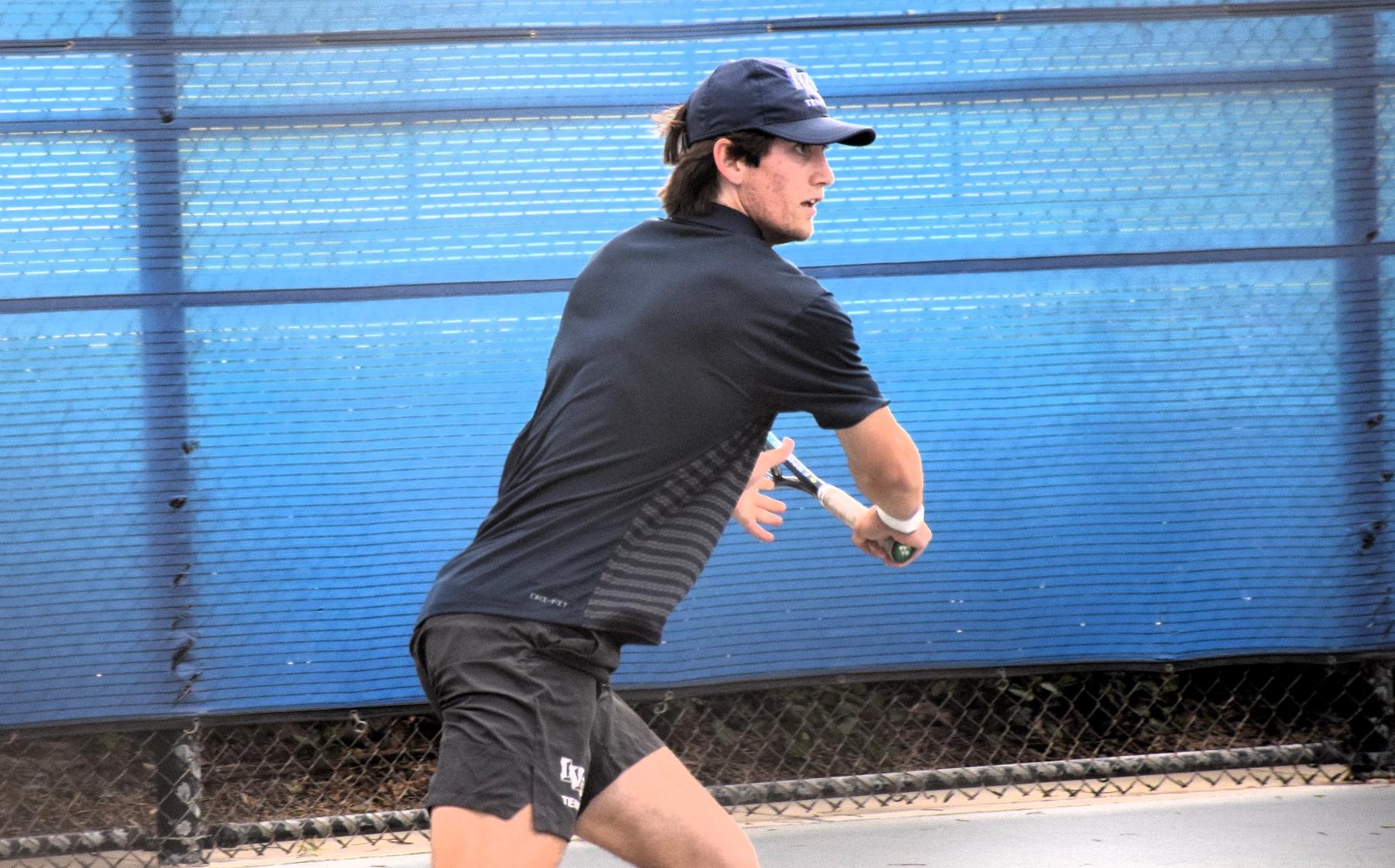 Men's tennis team plays best match of season in 8-1 win