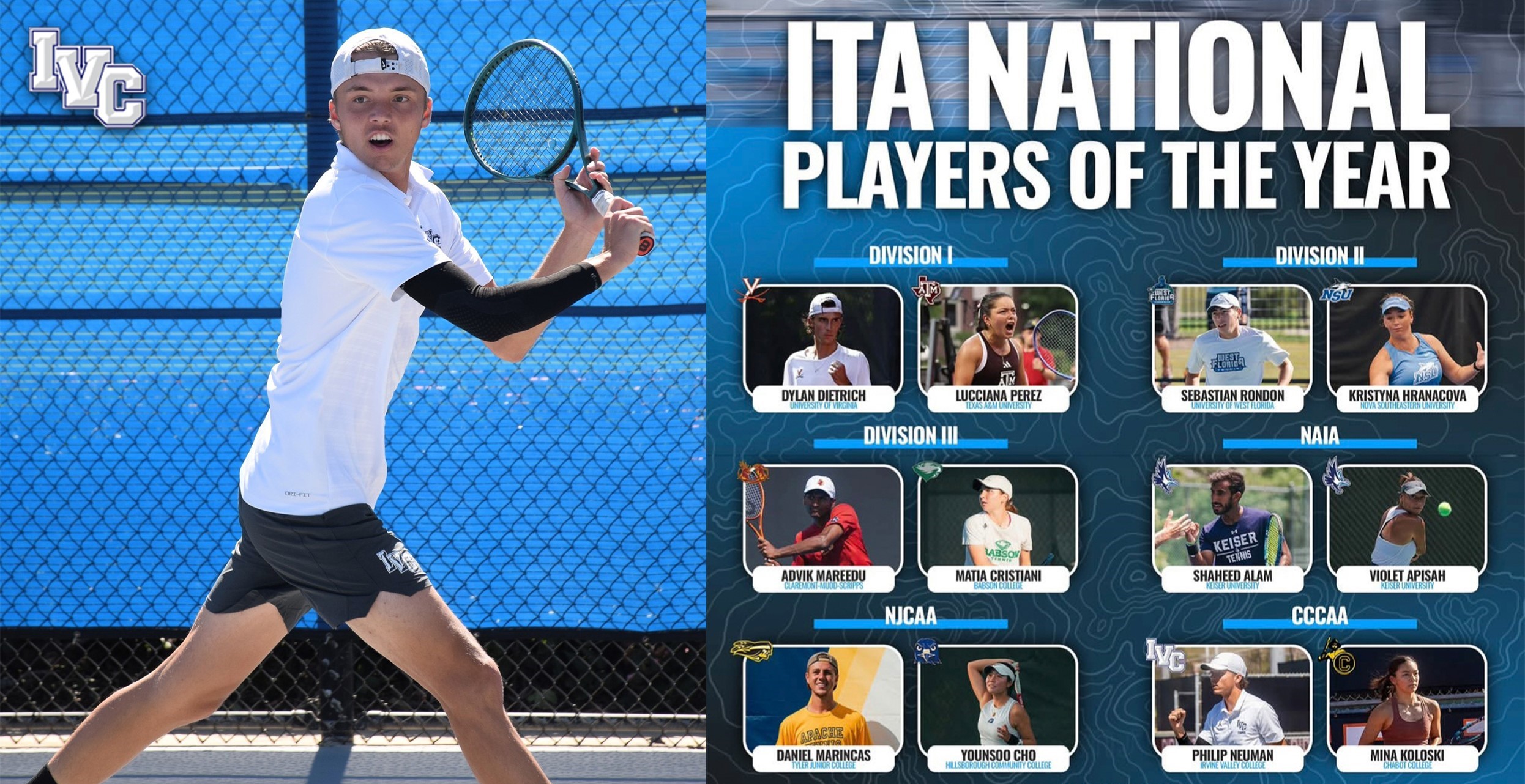 IVC star Philip Neuman picked a National ITA player of the year